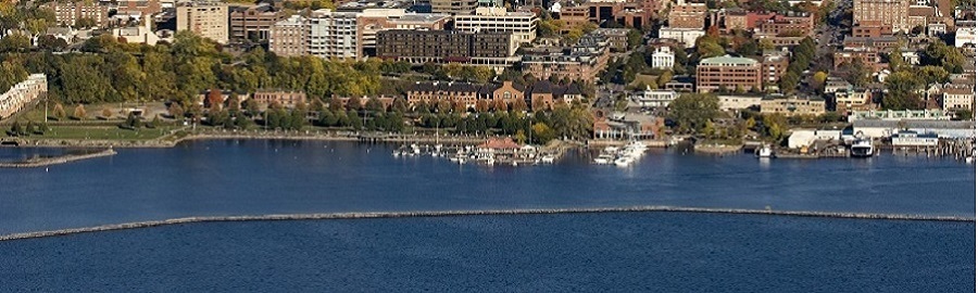 Burlington waterfront of Lake Champlain