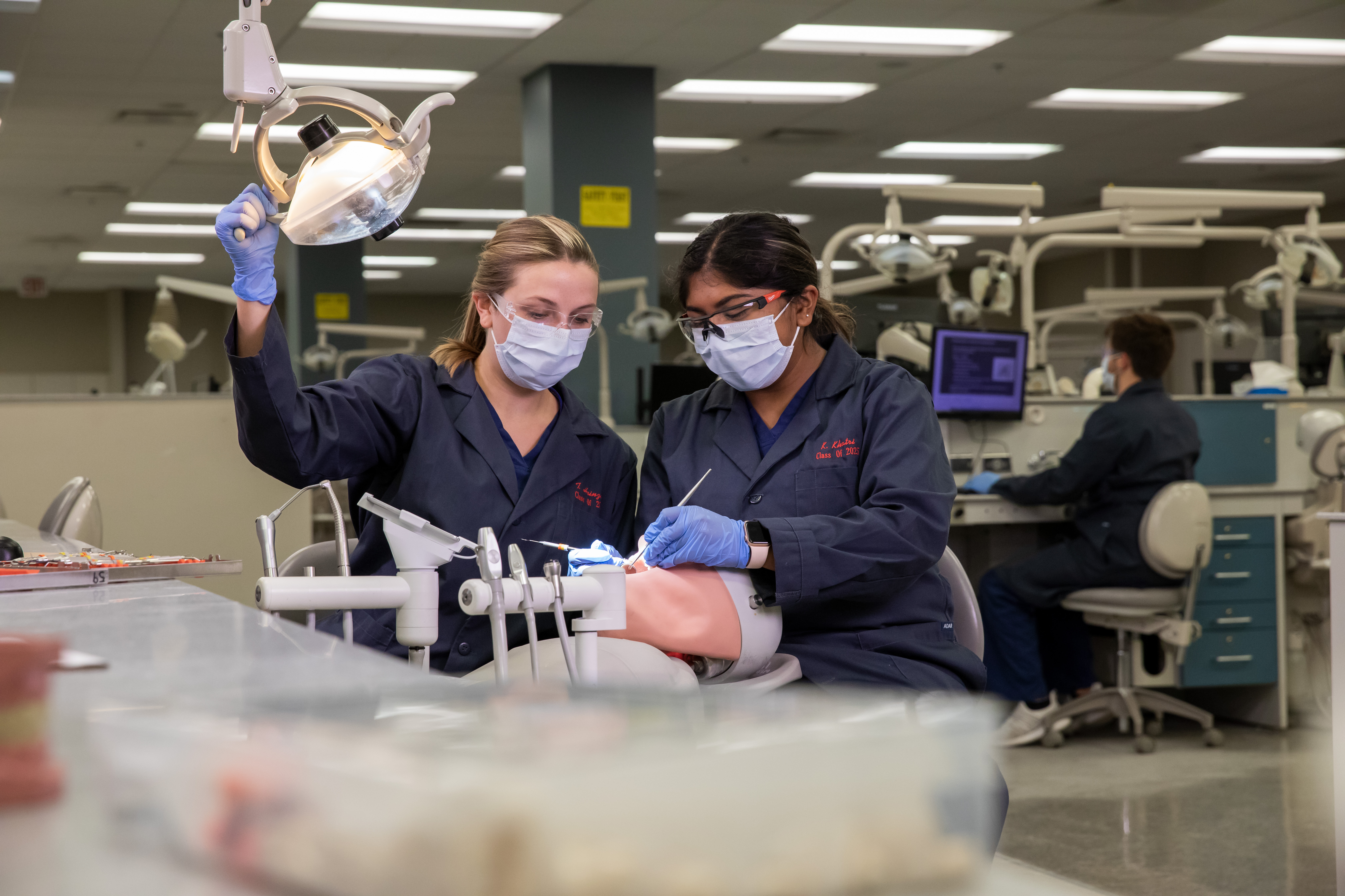 Students in the Marquette University School of Dentistry Sim Lab